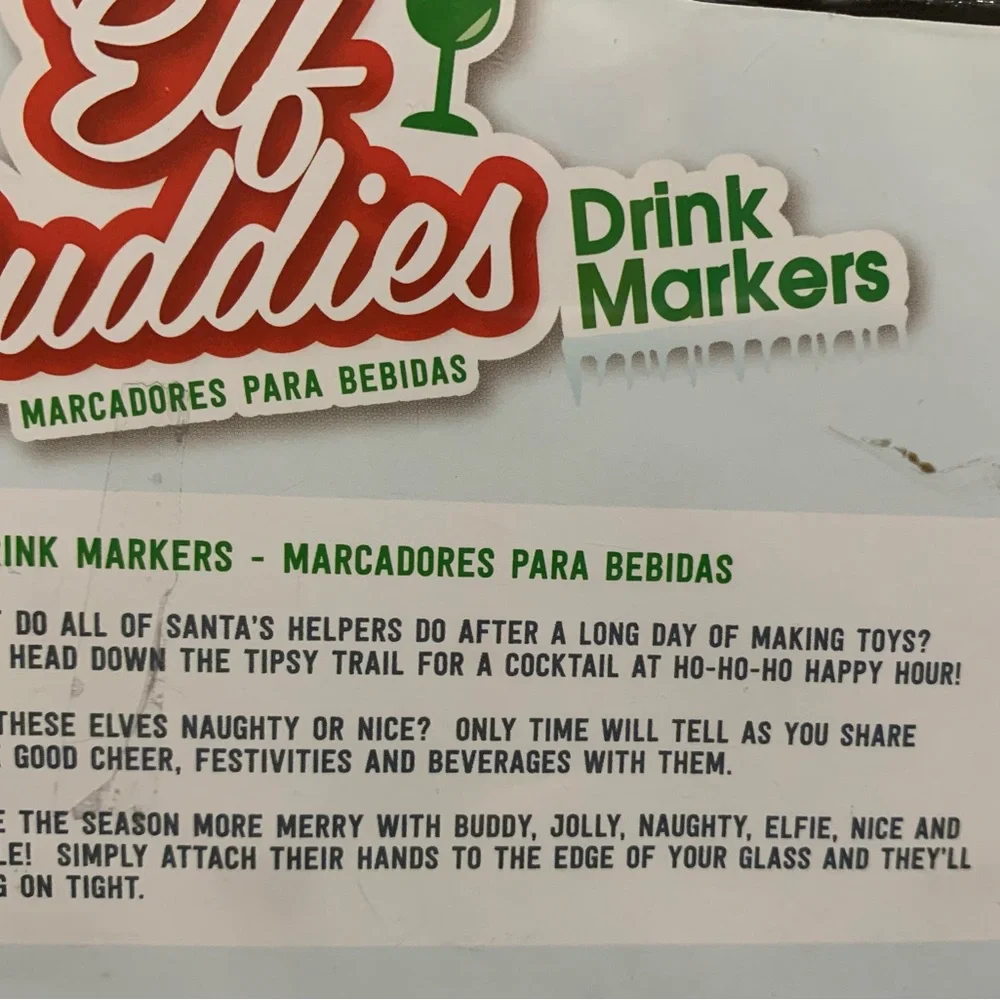 NPW ELF BUDDIES (6) drink markers NWT